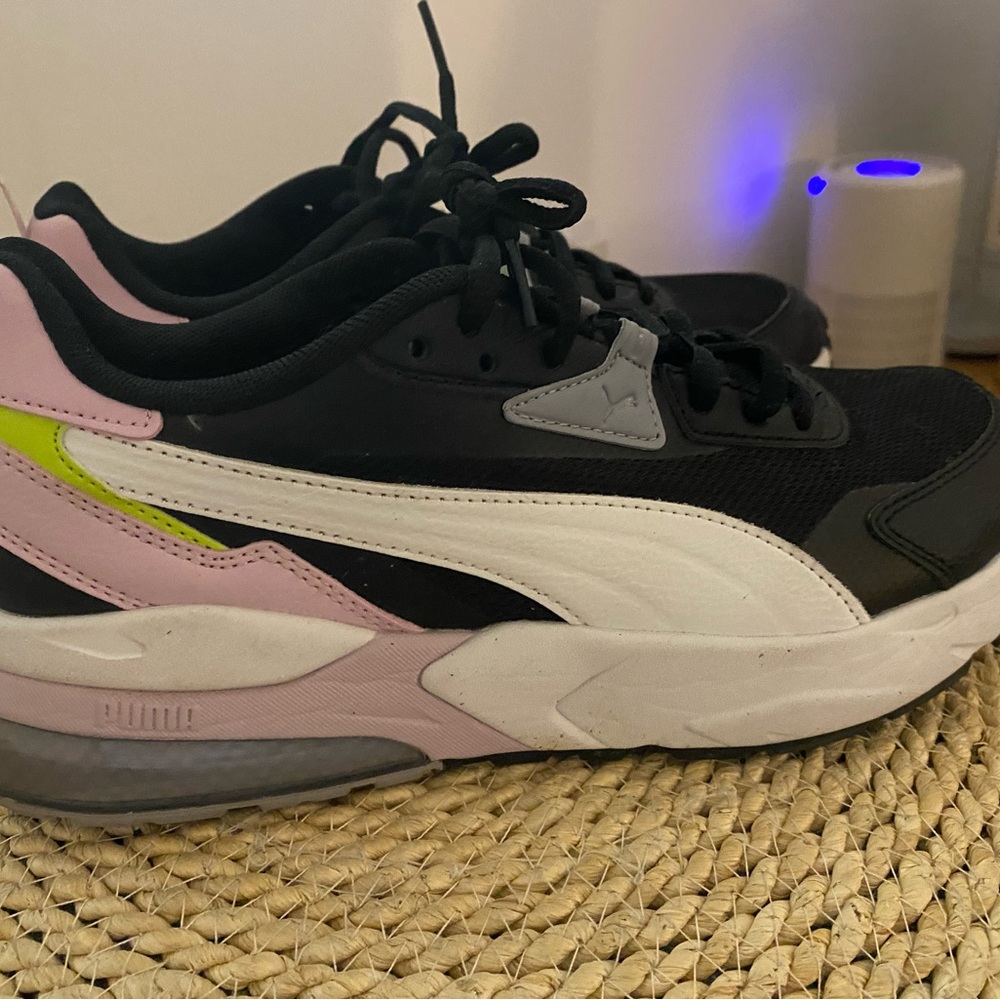 Puma Black and Pink Sneakers